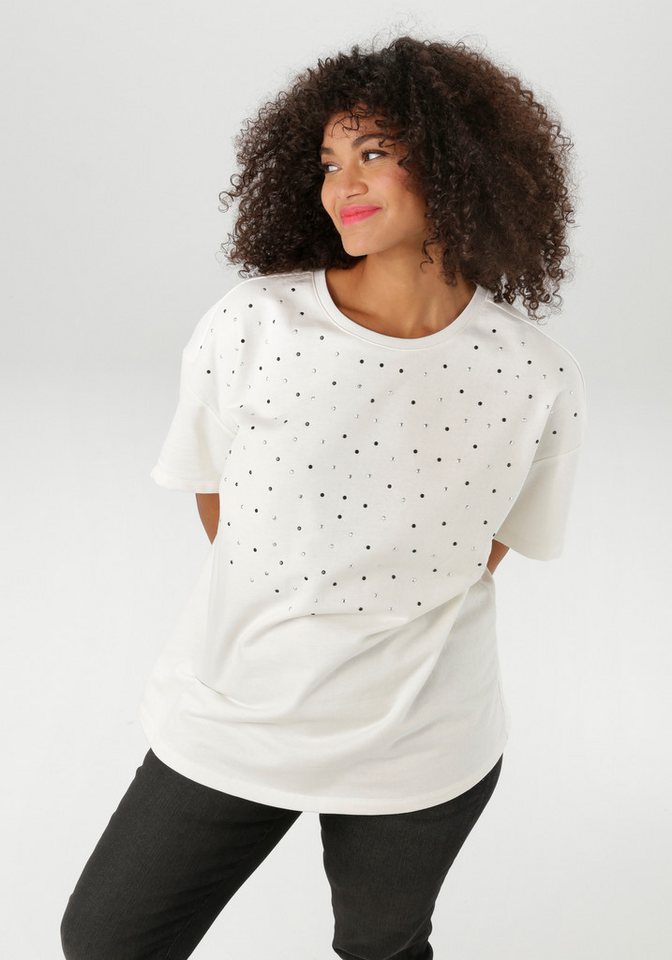 Aniston PLUS Kurzarmshirt mit Nieten Applikation verziert von Aniston PLUS
