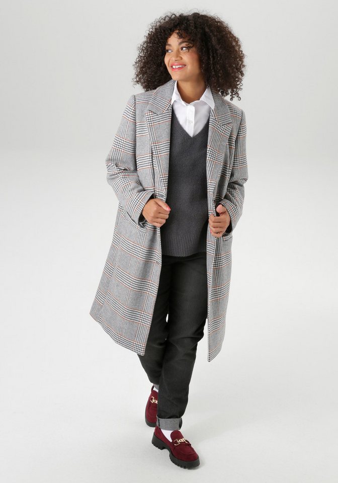 Aniston PLUS Kurzmantel in ausdrucksvollem Karo-Dessin - NEUE KOLLEKTION von Aniston PLUS