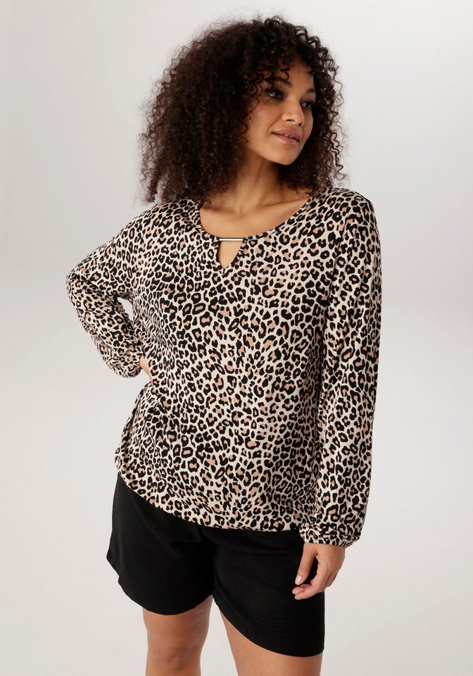 Aniston PLUS Langarmshirt In trendigem Leoprint - NEUE KOLLEKTION von Aniston PLUS