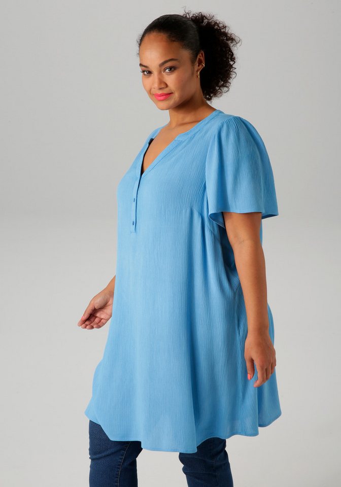 Aniston PLUS Longbluse in trendiger Crepe-Qualität von Aniston PLUS