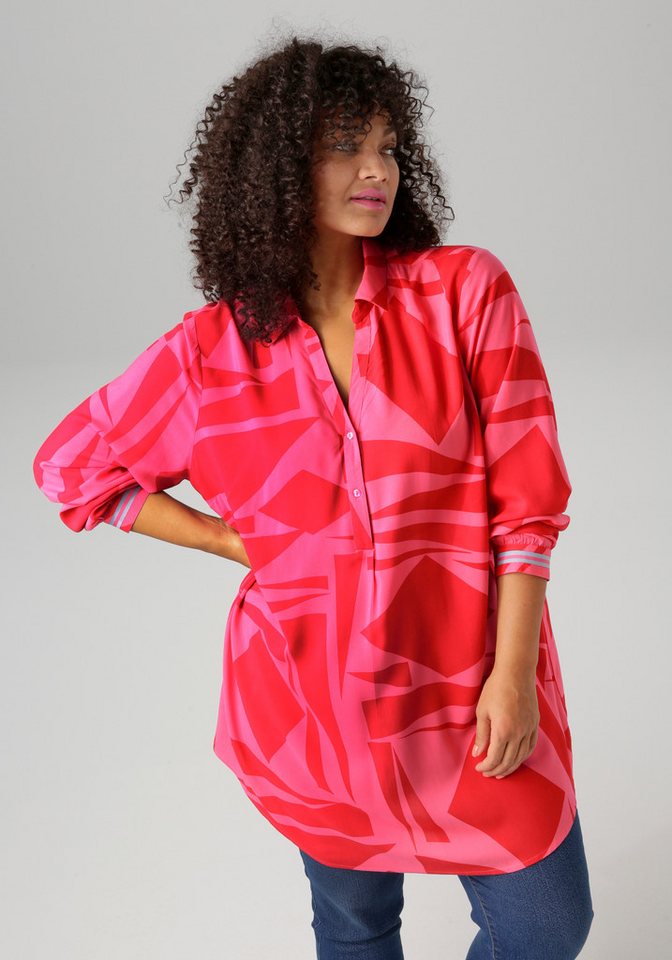 Aniston PLUS Longbluse mit farbenfrohem, großflächigem Druck von Aniston PLUS