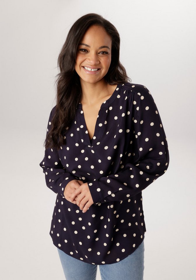 Aniston PLUS Schlupfbluse in trendigem Pünktchendessin - NEUE KOLLEKTION von Aniston PLUS