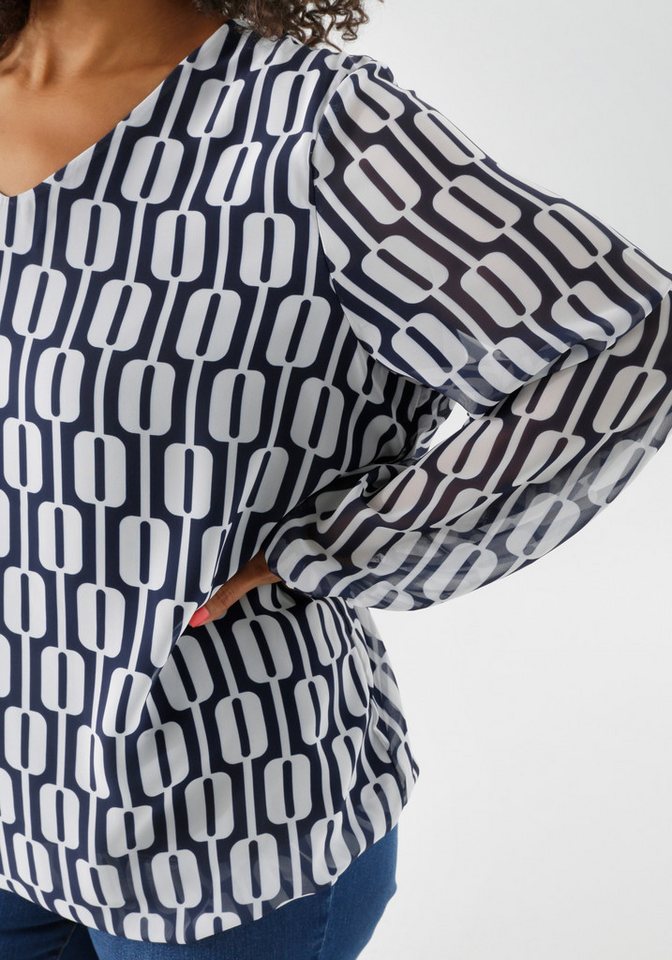 Aniston PLUS Schlupfbluse mit grafischen Druck - NEUE KOLLEKTION von Aniston PLUS