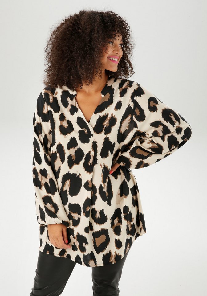 Aniston PLUS Schlupfbluse mit trendigem Leoprint von Aniston PLUS