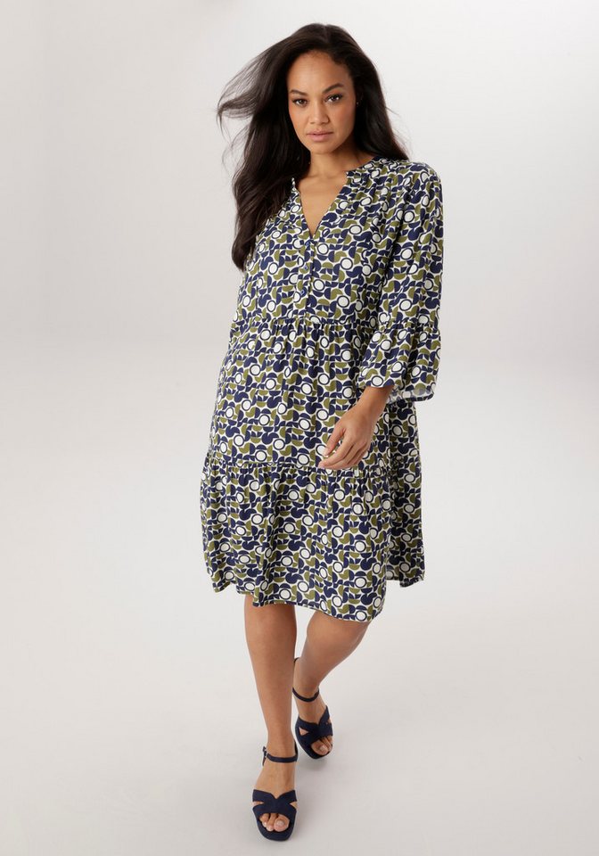 Aniston PLUS Sommerkleid mit modernem Punkte-Druck - NEUE KOLLEKTION von Aniston PLUS