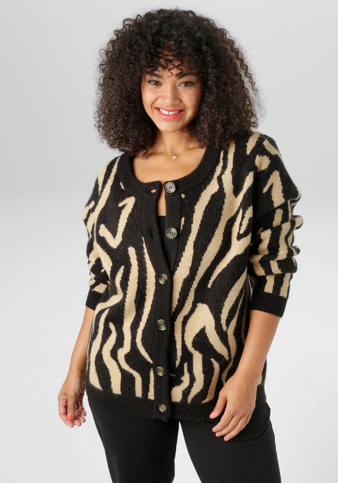 Aniston PLUS Strickjacke mit auffälligen Strickmuster - NEUE KOLLEKTION von Aniston PLUS