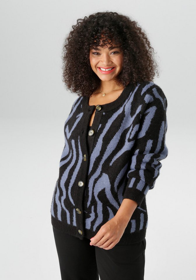 Aniston PLUS Strickjacke mit auffälligen Strickmuster - NEUE KOLLEKTION von Aniston PLUS