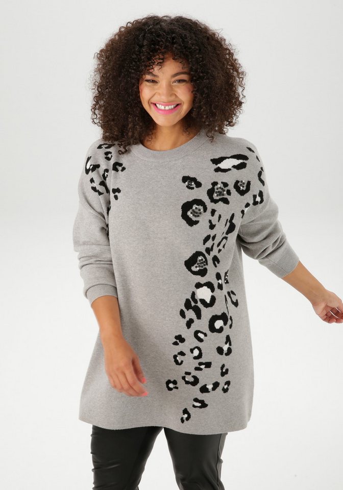 Aniston PLUS Strickpullover mit Animal-Deatils und Perlen - NEUE KOLLEKTION von Aniston PLUS