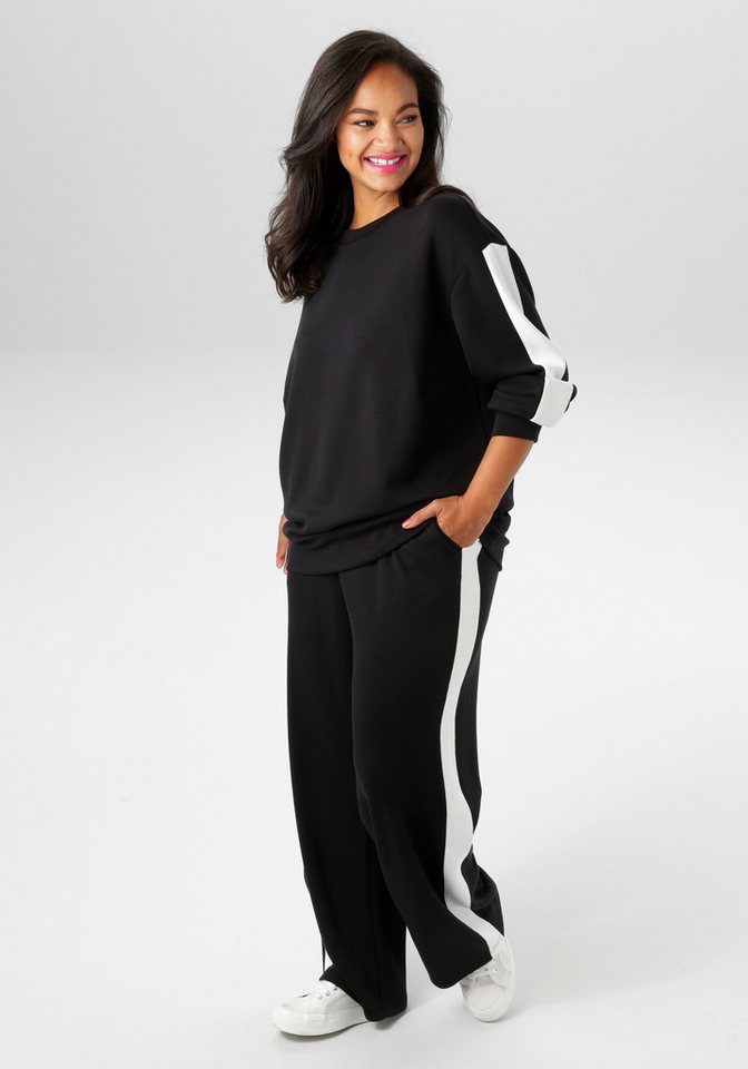 Aniston PLUS Sweatshirt mit trendigen Seitenstreifen - NEUE KOLLEKTION von Aniston PLUS