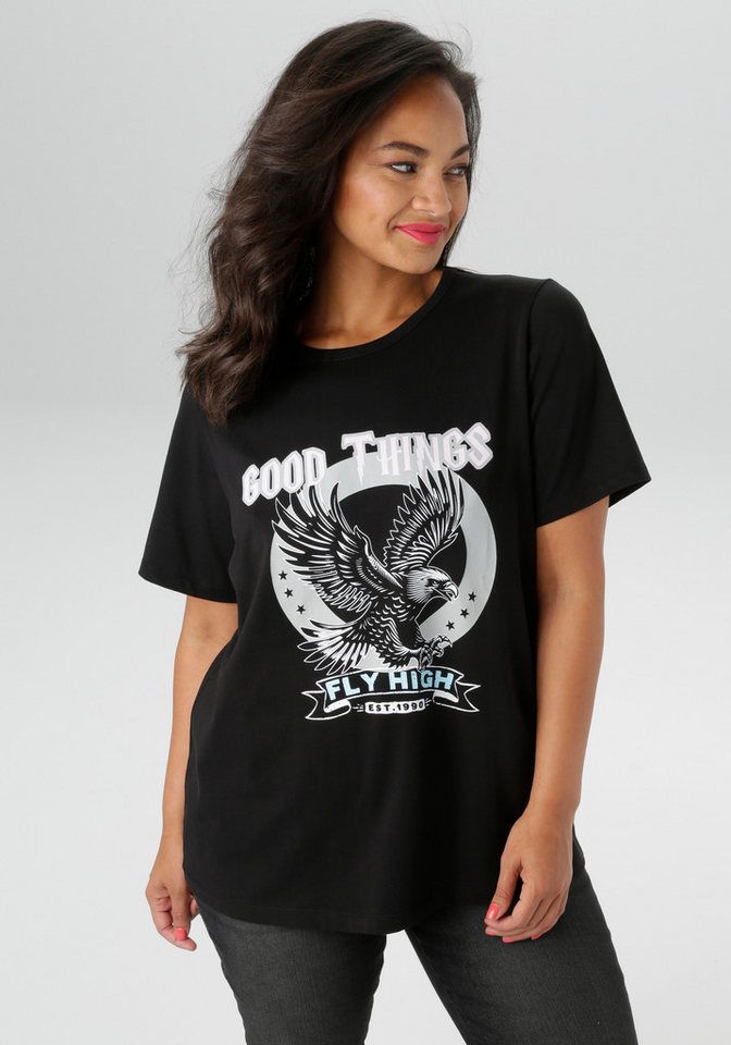 Aniston PLUS T-Shirt mit trendigen Frontprint - NEUE KOLLEKTION von Aniston PLUS
