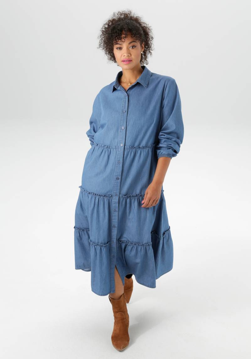 Aniston PLUS Jeanskleid, in Denimqualität - NEUE KOLLEKTION von Aniston Plus