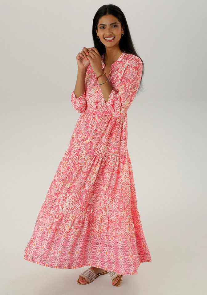 Aniston SELECTED Maxikleid mit frisch sommerlicher Ethno-Musterung von Aniston SELECTED