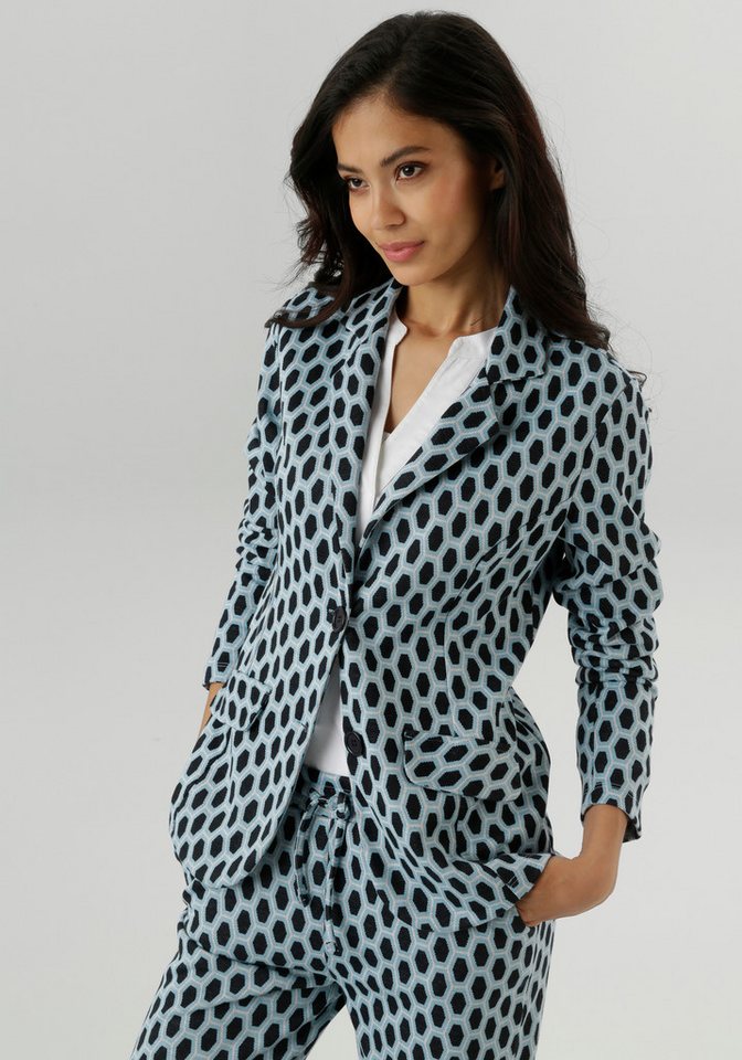 Aniston SELECTED Jerseyblazer mit Allover-Muster in geometrischer Wabenoptik - NEUE KOLLEKTION von Aniston SELECTED