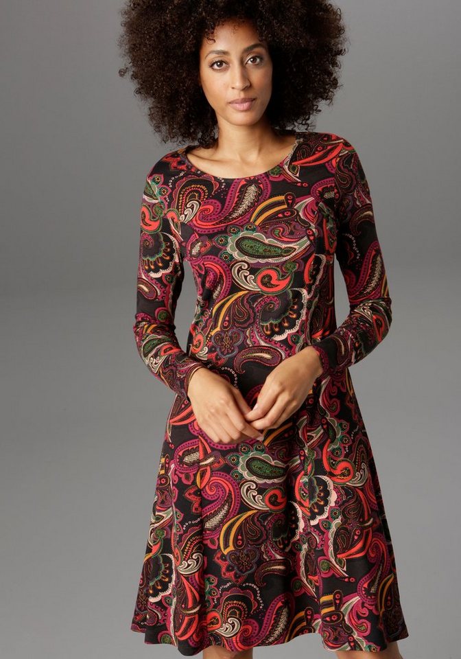 Aniston SELECTED Jerseykleid Paisley-Druck in satten Farben von Aniston SELECTED