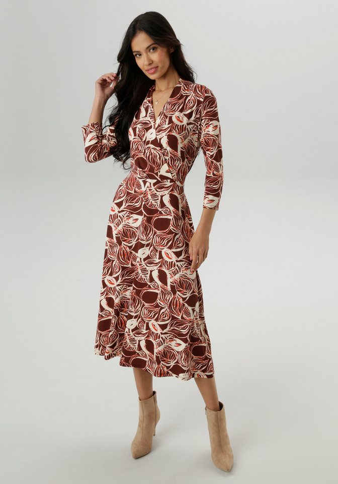 Aniston SELECTED Jerseykleid mit V-Ausschnitt in Wickeloptik und Bindedetail - NEUE KOLLEKTION von Aniston SELECTED