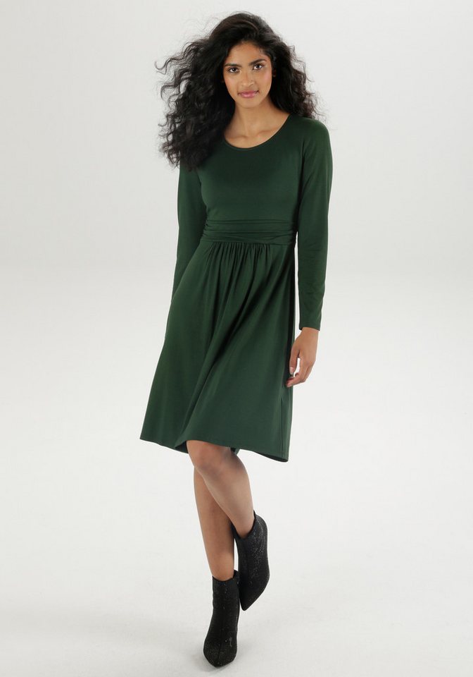 Aniston SELECTED Jerseykleid mit gerafftem Taillenbund, unifarben von Aniston SELECTED