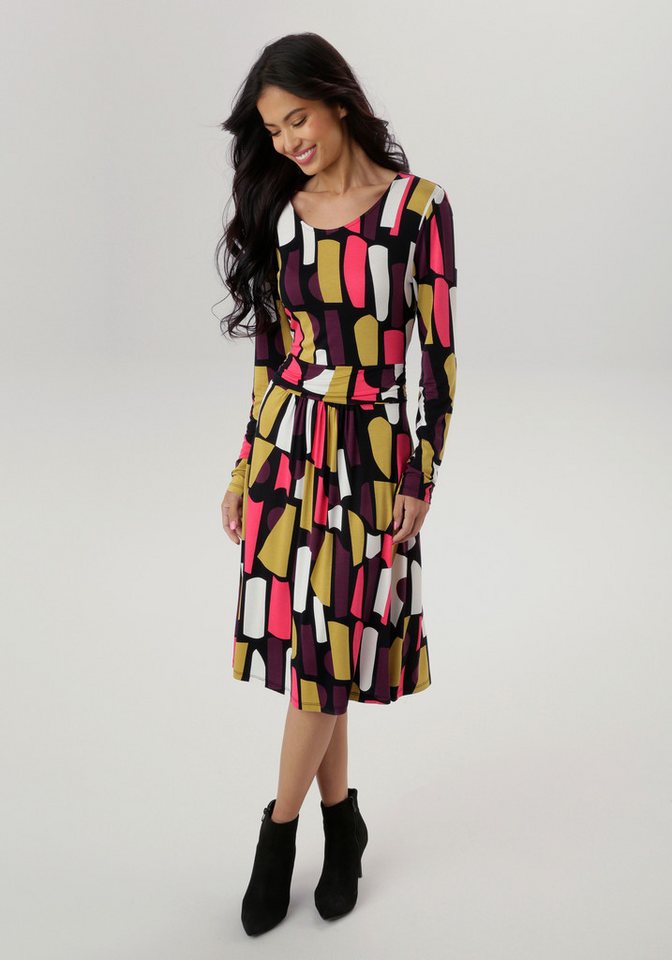 Aniston SELECTED Jerseykleid mit modernen, grafischen Allover-Print - NEUE KOLLEKTION von Aniston SELECTED