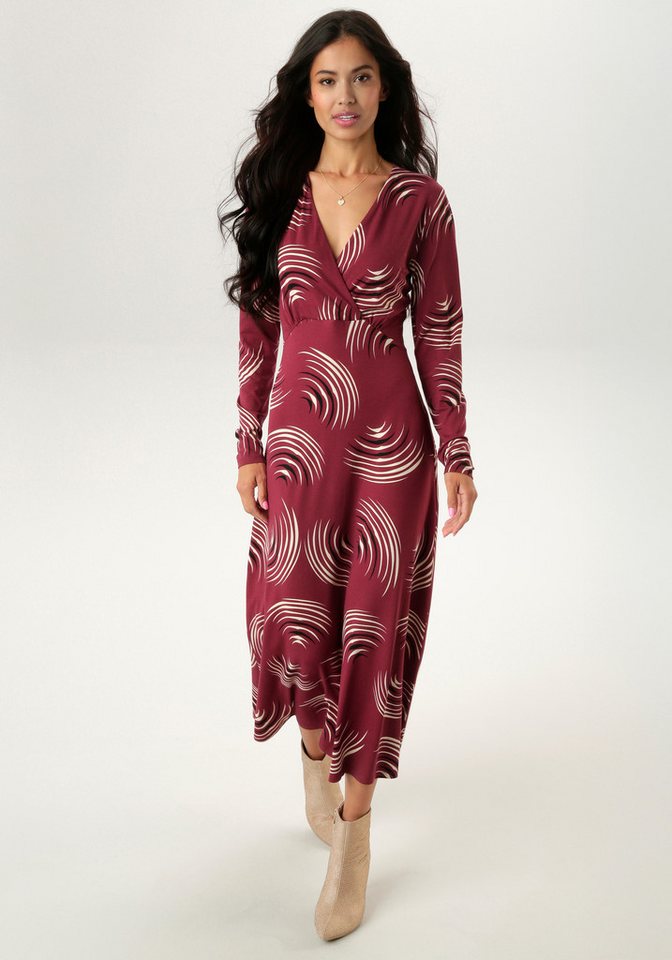 Aniston SELECTED Maxikleid mit V-Ausschnitt in Wickeloptik und Unterbrustnaht von Aniston SELECTED