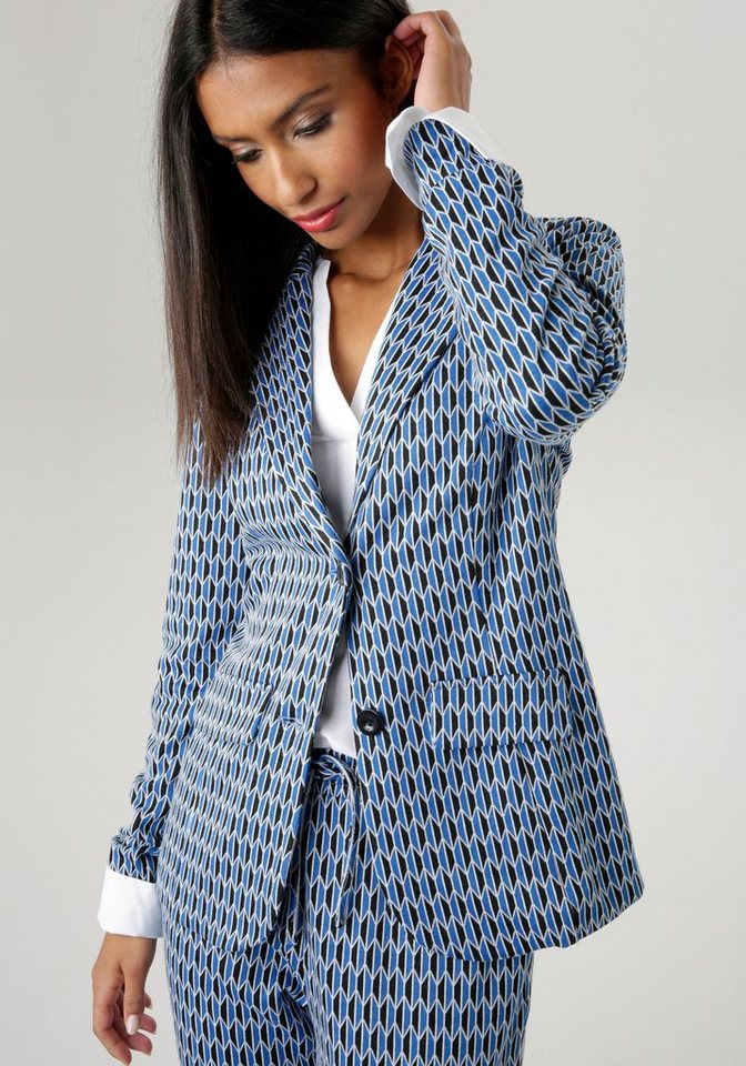 Aniston SELECTED Kurzblazer mit grafischem Allover-Muster von Aniston SELECTED