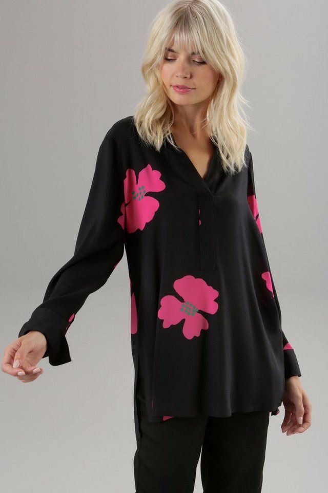Aniston SELECTED Longbluse mit Blüten bedruckt - Jedes Teil ein Unikat von Aniston SELECTED