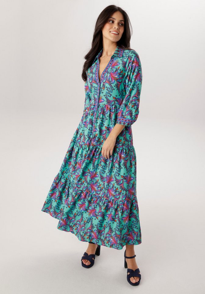 Aniston SELECTED Maxikleid in fantasievoller Ranken- und Blütendruck - NEUE KOLLEKTION von Aniston SELECTED
