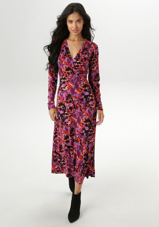 Aniston SELECTED Maxikleid mit V-Ausschnitt in Wickeloptik und Unterbrustnaht - NEUE KOLLEKTION von Aniston SELECTED