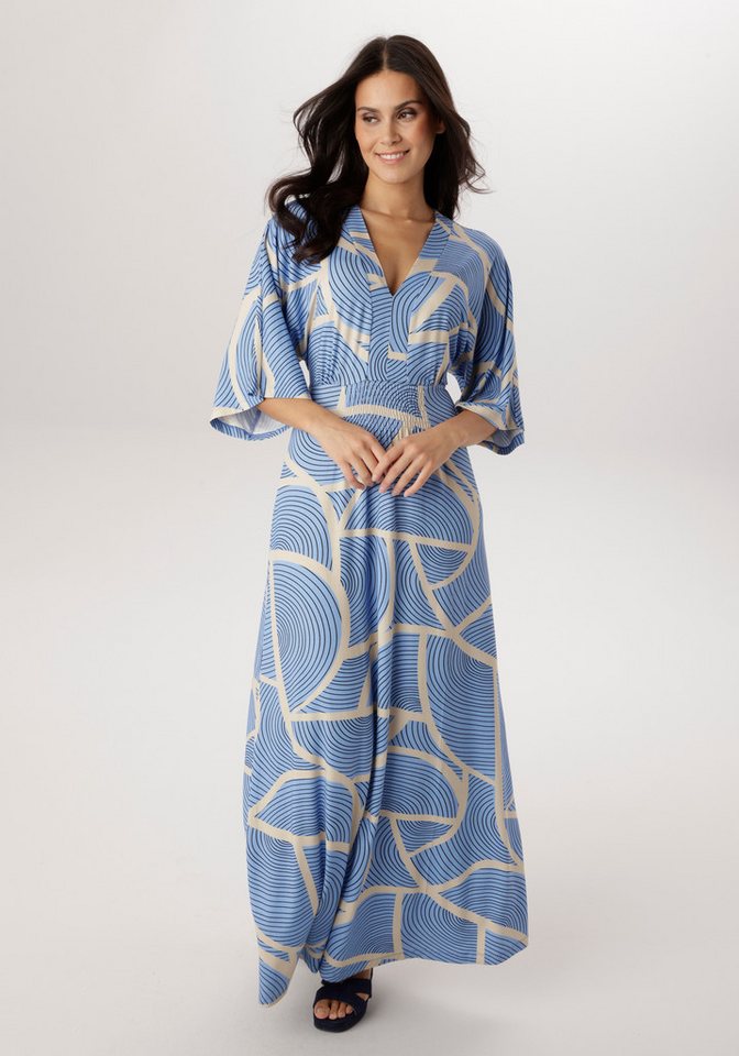 Aniston SELECTED Maxikleid mit weiten, 3/4-langen Ärmeln - NEUE KOLLEKTION von Aniston SELECTED
