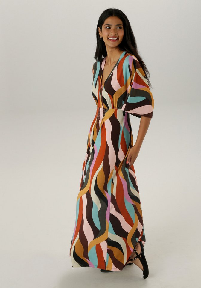Aniston SELECTED Maxikleid mit weiten, 3/4-langen Ärmeln von Aniston SELECTED