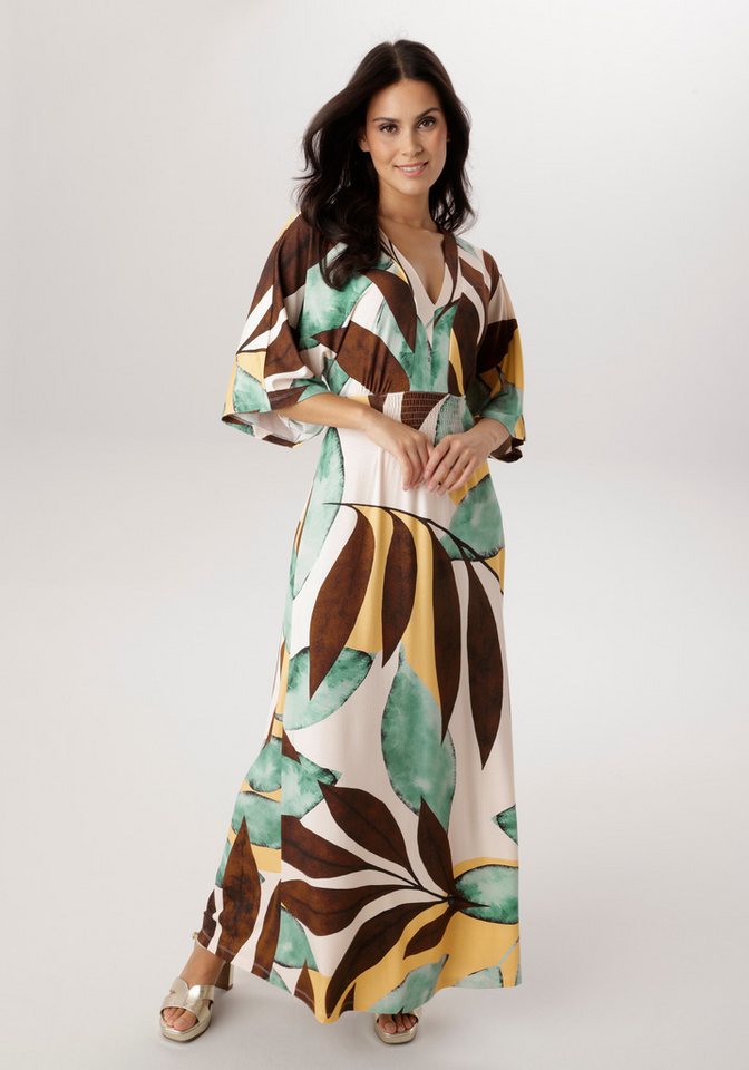 Aniston SELECTED Maxikleid mit weiten, 3/4-langen Ärmeln - NEUE KOLLEKTION von Aniston SELECTED