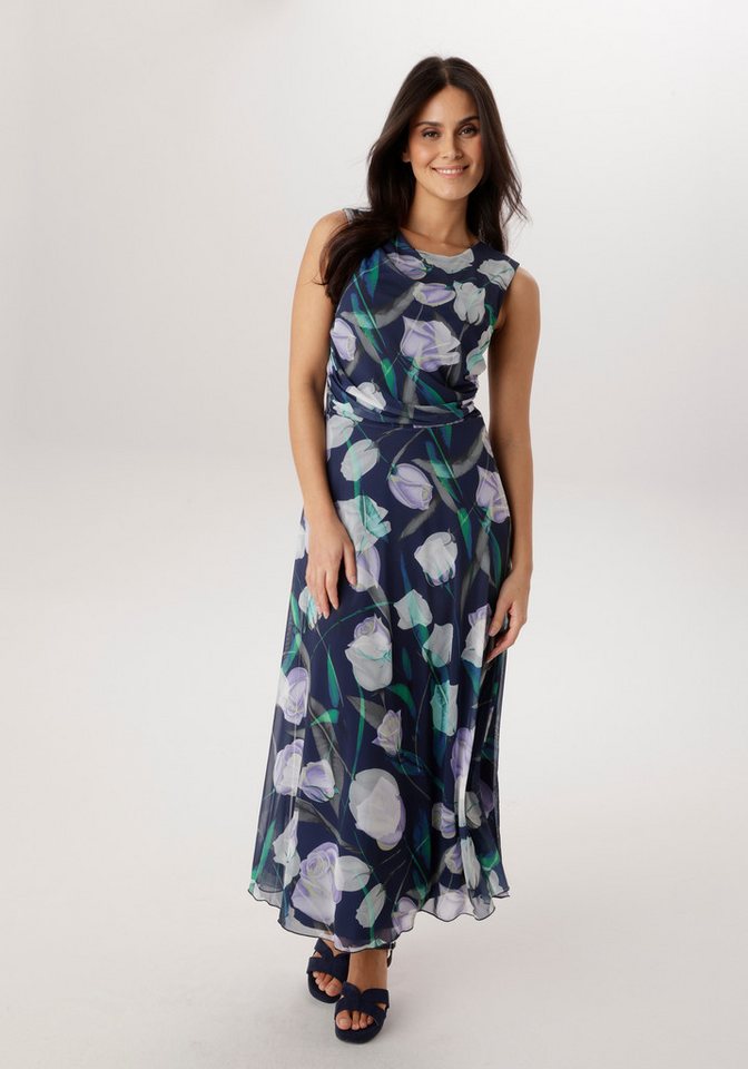 Aniston SELECTED Midikleid in Mesh-Qualiät und floralem Blütendruck - NEUE KOLLEKTION von Aniston SELECTED