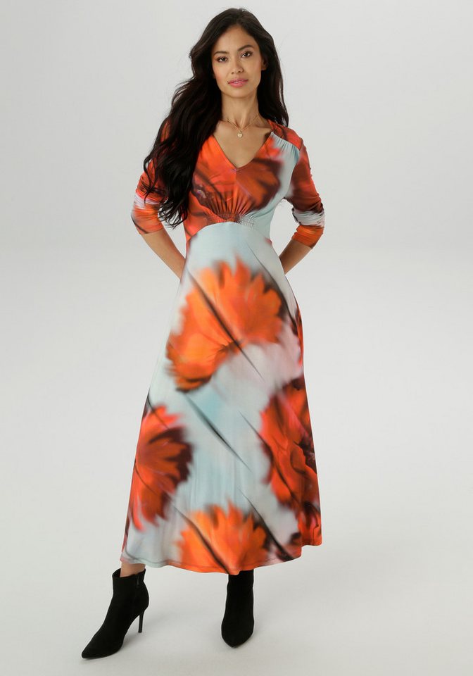 Aniston SELECTED Midikleid mit Smok-Details von Aniston SELECTED