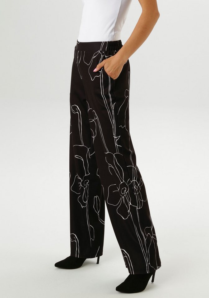 Aniston SELECTED Schlupfhose mit trendigem Allover-Druck - NEUE KOLLEKTION von Aniston SELECTED