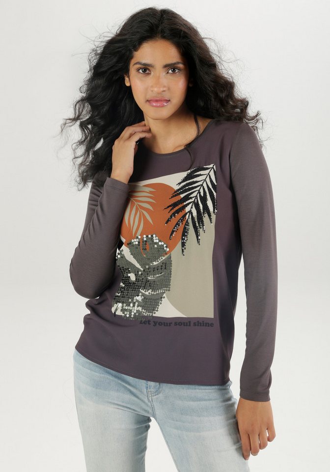 Aniston SELECTED Shirtbluse mit glänzenden Pailletten von Aniston SELECTED
