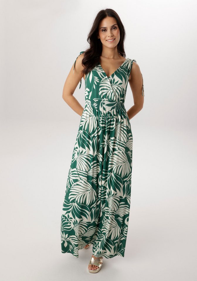 Aniston SELECTED Sommerkleid mit breiten Trägern zum Raffen - NEUE KOLLEKTION von Aniston SELECTED