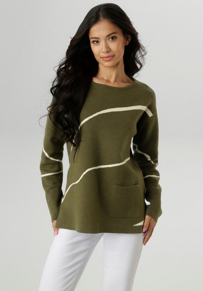 Aniston SELECTED Strickpullover Highlight - mit aufgesetzte Stricktasche vorne - NEUE KOLLEKTION Aniston SELECTED Strickpullover Highlight - mit aufgesetzte Stricktasche vorne - NEUE KOLLEKTION von Aniston SELECTED