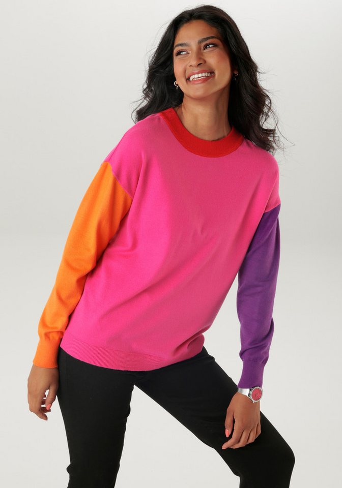 Aniston SELECTED Strickpullover im farbenfrohen Colorblocking - NEUE KOLLEKTION von Aniston SELECTED