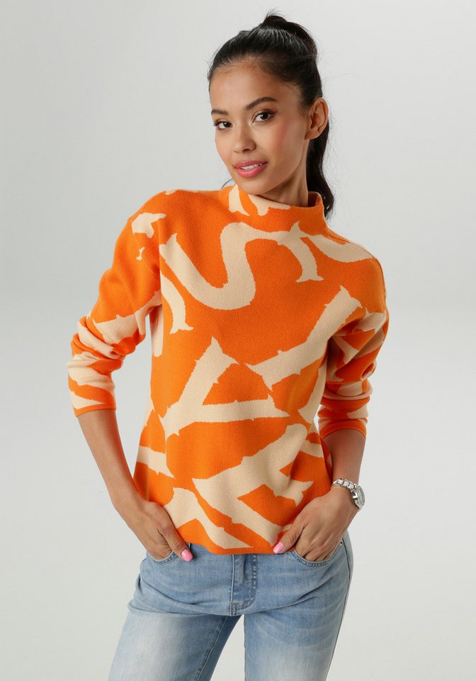 Aniston SELECTED Strickpullover mit elegantem Jacquard-Muster - NEUE KOLLEKTION von Aniston SELECTED