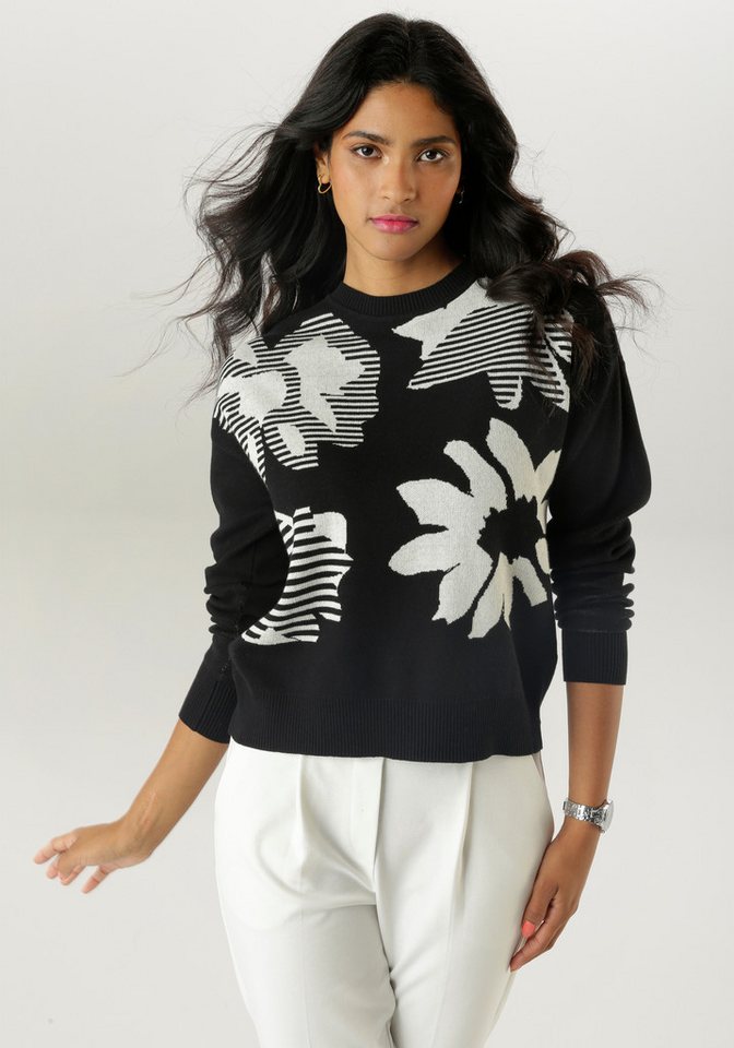 Aniston SELECTED Strickpullover mit trendiger und großflächiger Jacquardmusterung - NEUE KOLLEKTION Aniston SELECTED Strickpullover mit trendiger und großflächiger Jacquardmusterung - NEUE KOLLEKTION von Aniston SELECTED