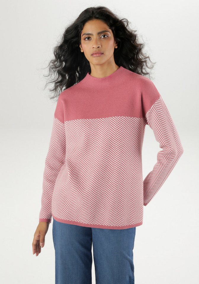 Aniston SELECTED Strickpullover mit weiterem Stehkragen von Aniston SELECTED
