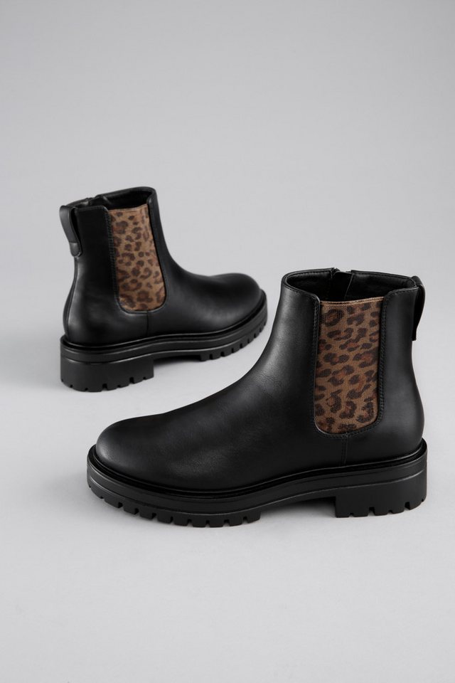Aniston SHOES Chelseaboots, Stiefelette, Blockabsatz, mit Animal-Print - NEUE KOLLEKTION von Aniston SHOES