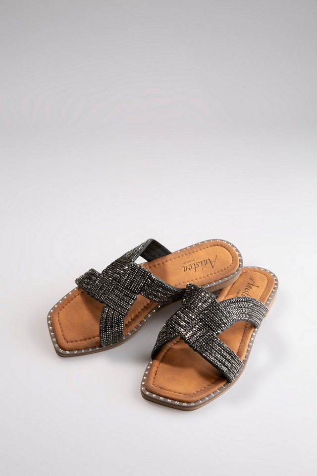Aniston SHOES Pantolette, Flat, Sommerschuh, Strandschuh, Glitzersteine - NEUE KOLLEKTION von Aniston SHOES