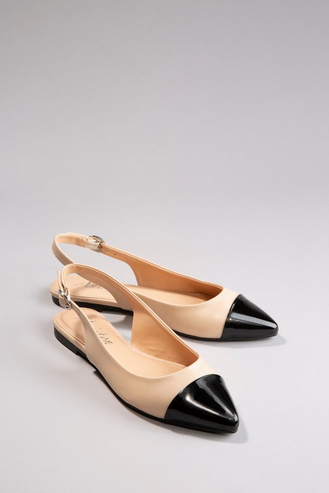 Aniston SHOES Slingpumps, Flat, Sommerschuh, Lackspitze - in schmaler Form von Aniston SHOES