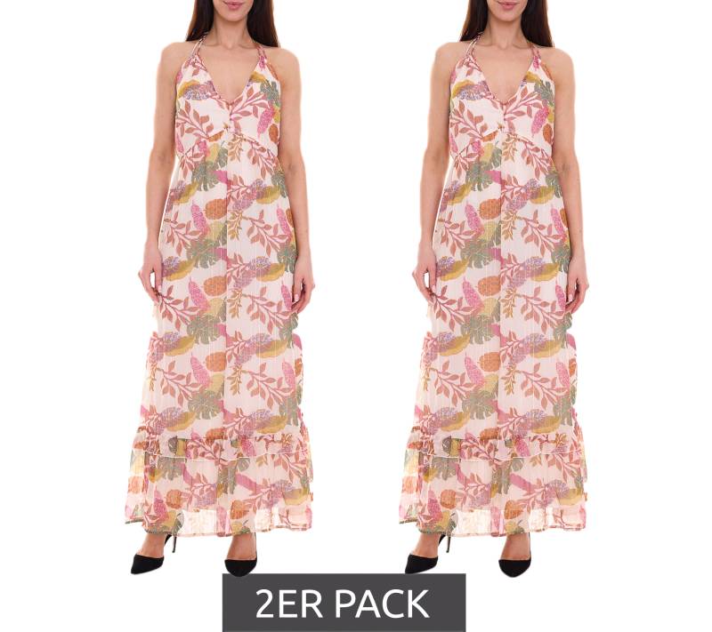 2er Pack Aniston CASUAL Damen Maxi-Kleid mit Allover-Print Sommer-Kleid 46746028 Bunt von Aniston