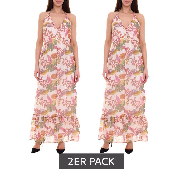 2er Sparpack Aniston CASUAL Damen Maxi-Kleid mit Allover-Print Sommer-Kleid 46746028 Bunt von Aniston