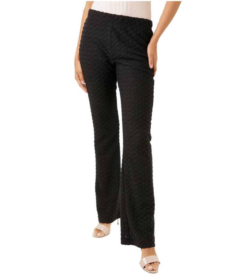 Aniston CASUAL Damen Bootcut-Hose lässige Schlupfhose 22584447 Schwarz von Aniston