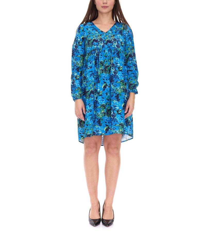 Aniston CASUAL Damen Mini-Kleid Sommer-Kleid Langarm-Kleid 36726314 Blau/Grün von Aniston