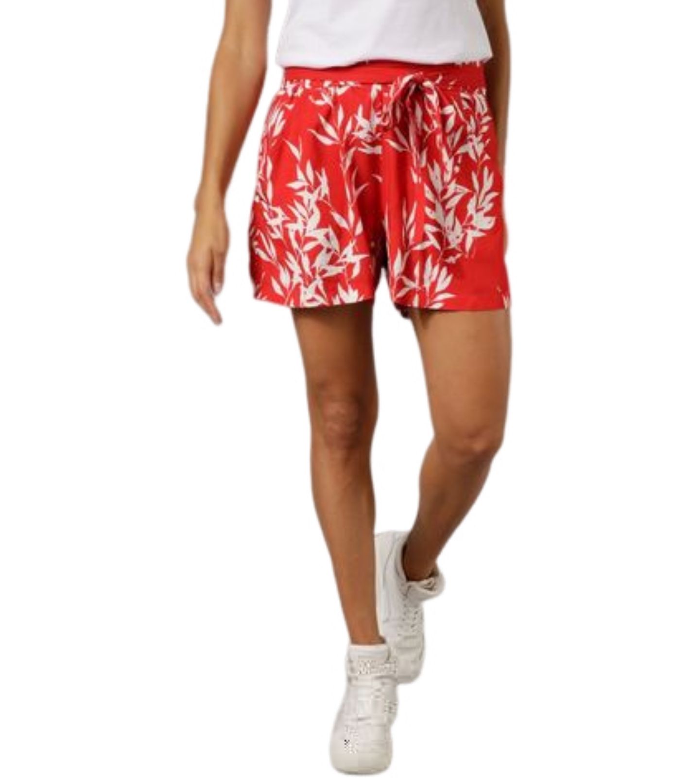 Aniston CASUAL Damen Sommer-Shorts Jersey Shorts mit Allover-Print 87302739 Rot von Aniston