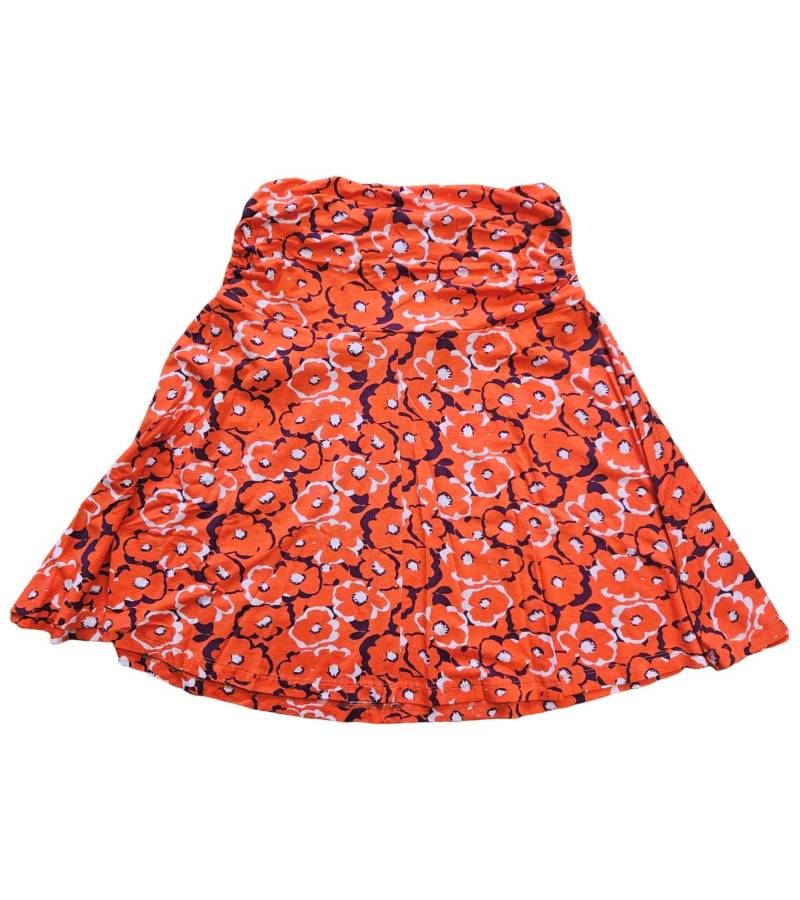 Aniston Damen Mini-Rock mit Allover Blumen-Print Sommer-Rock 57673709 Orange von Aniston