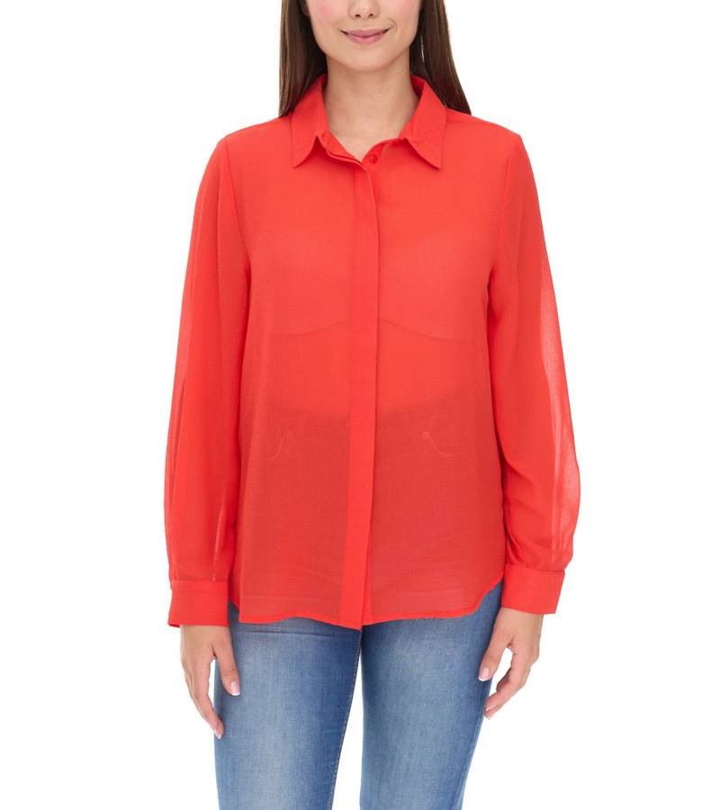 Aniston Damen Sommer-Bluse stylische Chiffon-Bluse Langarm-Shirt 14124228 Rot von Aniston