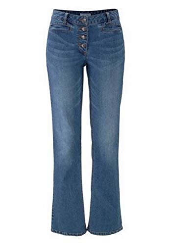 Aniston Jeans Damen Kurzgröße in Blue Used (18 (36)) von Aniston